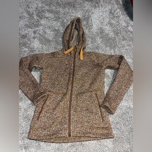Women’s small RAB hooded knot fleece full zip